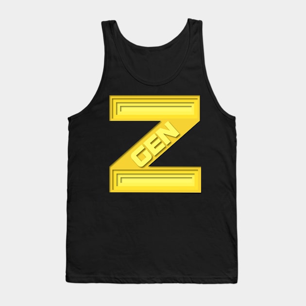 Young and yellow Generation Z Tank Top by All About Nerds